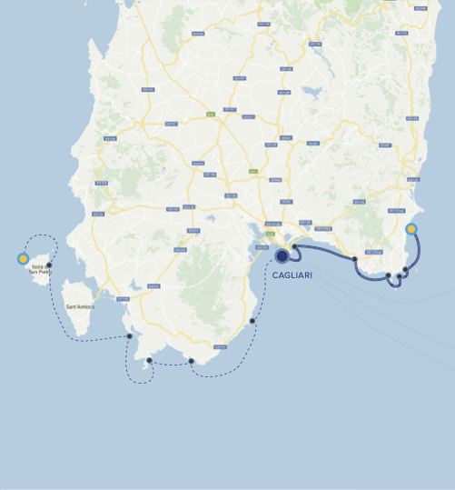 ITINERARIO CAGLIARI sardegna sud
